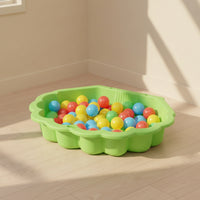 Low-Profile Sand and Water Basin Shallow Shell-Shaped Play Basin Molded Sandpit Heavy-Duty for Preschoolers, Toddlers, Kids, Kindergarten, Playroom, Daycare, Backyard