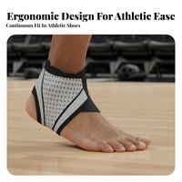 Compression Ankle Sleeve Extremely Thin Lightweight Ankle Brace Breathable Guarding Gear for Athletes, Seniors, Basketball, Running, Injury Recovery