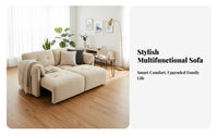 cushioned Sofa cumulusLike Comfort plush Floor Lounger Electric Reclining Living Room Furniture for Adults, pairs, Apartment, Home Theater, Small Spaces
