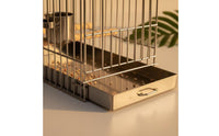 Bird Bathing Cage with Perch Portable Avian Enclosure Cage with Tray Stable for Small Birds, Travel