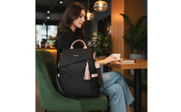 Backpack with Tassel Adjustable Backpack with Side Pockets Rucksack for Commuters, Students