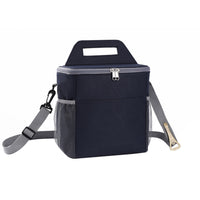 Zippered Insulated Lunch Bag Adjustable Strap Soft-Sided Lunch Bag Top Handle Thermal Meal Tote Easy to Clean for Picnic