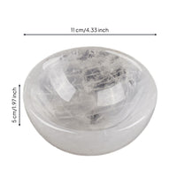 Natural White Quartz Bowl Translucent Quartz Bowl Carved Genuine for Altar