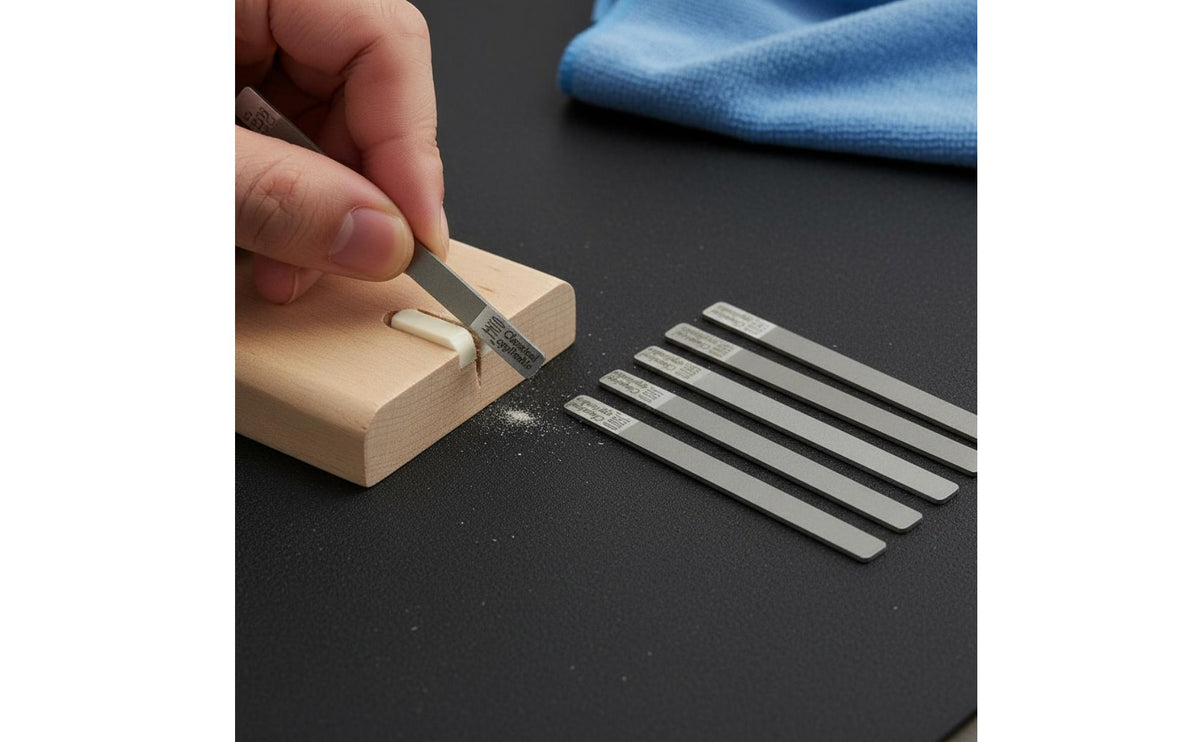 Ukulele String Slot File Precision Ground Guitar Nut File Set Construction Classical Guitar Nut Shaping Tool for Luthiers, Instrumentalists, Workshop