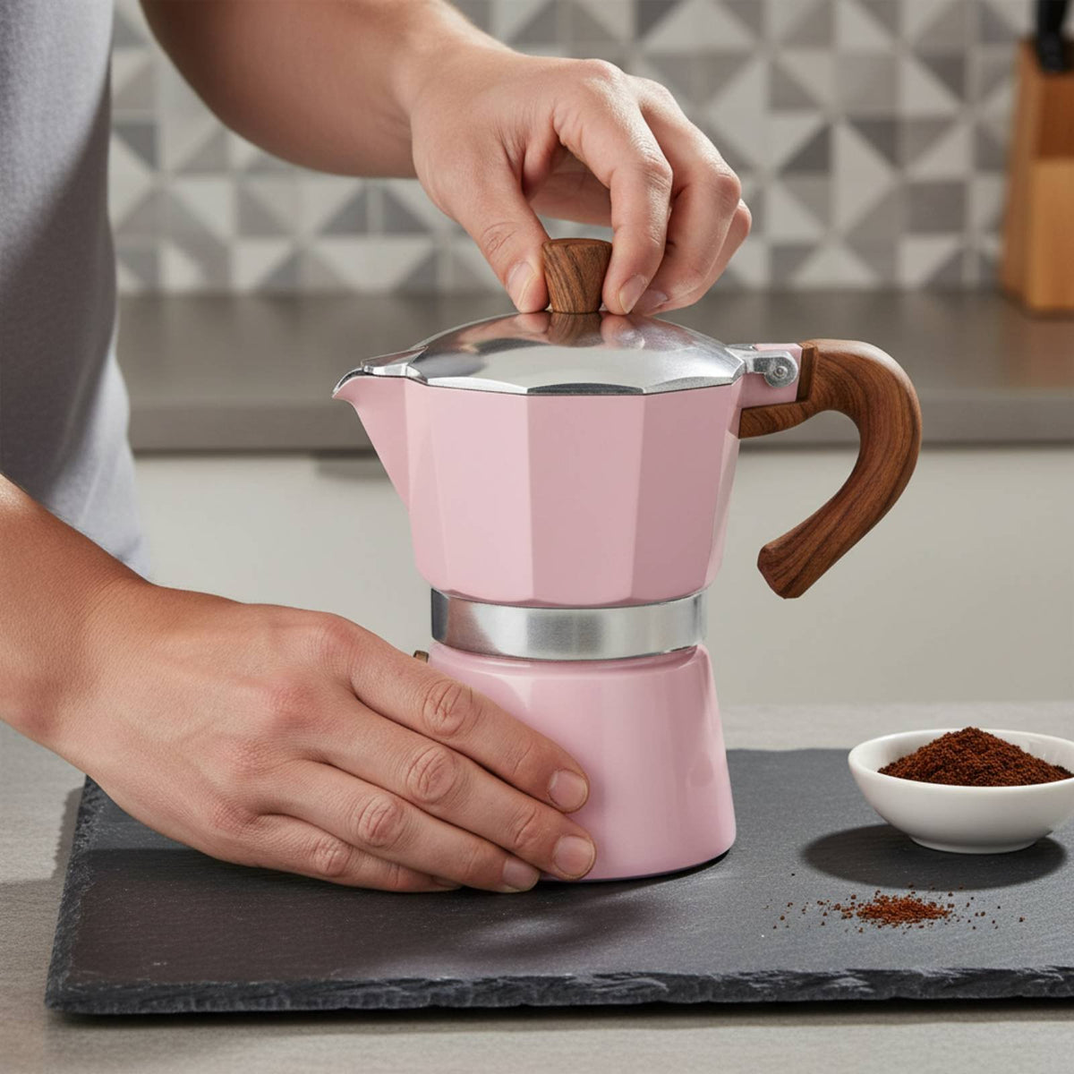 Stovetop Espresso Pot Safety Safety Mechanism Octagonal Coffee Appliance Italian Coffee Pot High Pressure Extraction Stovetop