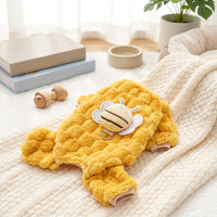Dog Bee Costume, Four-Legged Clothing with Feathers and Antennae, Thickened Polyester Winter Warm Apparel for Small and Medium Dogs, 141 characters