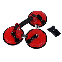 Triple Suction Cup Lifter High Load Capacity 3 Cup Glass Puller Thickened Rubber Pads Aluminum Alloy Vacuum Lifter for Glaziers, Professionals