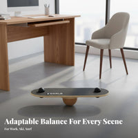 360 Degree Rotation Rotating Wobble Board Non-Slip Surface Standing Desk Balance Board Portable Design 3D Balance Exercise Device High Weight Capacity for Snowboarders, Surfers, Athletes, Home Gym, Office