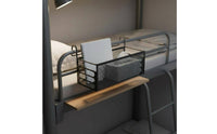No Drill Installation Bed Rail Organizer Basket Easy to Install Hanging Bedside Organizer Space Saving for Students, Dorm Room