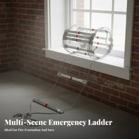 Fire Evacuation Rope Ladder Fireproof Portable Emergency Ladder Heavy Duty Equipment for Building Residents, Construction Sites, Outdoor Activities