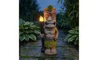 Inca Carved Figure Figurine Carved Details Solar Tiki Statue Resin Outdoor Decor