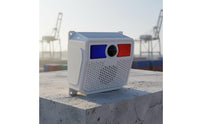 Solar Voice Alarm Outdoor Motion Alarm with Solar Charging Loud Noise Maker for Construction Workers, Perimeter Security