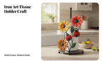 Blossom Paper Towel Holder Hand-Painted Details Winged Beauty Paper Towel Stand