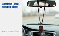 Tiger Zodiac Rosewood Locket, Wood Necklace, Car Hanging, Wilderness Roar, Handheld Decoration