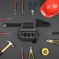 Wear-Resistant Multi-Pocket Waist Tool Bag Quick-Release Buckle Multi-Pocket Waist Pouch Lightweight & Compact Work Gear Waterproof for Electricians, Handymen, Technicians