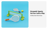 Parent-Child Interaction Miniature Racket Game Hand-Eye Coordination Portable Tennis Game Set Easy Setup for Family, Preschoolers, Party
