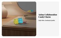 Anime Cosplay Hair Accessory Luminous Anime Design Hair Fastener Blue and Yellow Cube Barrette Cute Bi-Color Color Cube