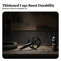 Mountain Bike Crankset Narrow Wide Cogs Square Taper Crankset Square Taper Crank Limb Set High-Strength Aluminum Alloy