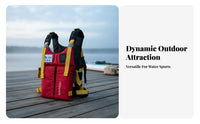 Kayaking Flotation Vest Adjustable Straps Fishing Flotation Vest Kayak Safety Vest Reflective Strips Long-Lasting Buckles