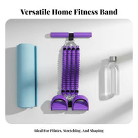 Pedal Elastic Band Non-Slip Pedals Foot Pedal Elastic Band Waist Exerciser Multi-Functional 4-Tube Abdominal