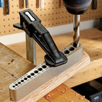 Built-in V-Slot Precision Drill Jig Imperial Sizes Drill Bit Guide Block Alignment