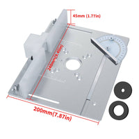 Insert Ring Inserts Router Table Insert Plate Angle Guide Router Insert Plate Scale Markings Woodworking Tool Metal