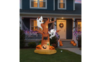 Inflate Halloween Inflatable Tree with Built-in LEDs Scary Halloween Tree Inflatable Easy Setup Yard Decoration Fast Inflation for Families
