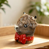 Highland Yak Ornament Resin Craft Christmas Decoration for Home
