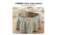 Soft and Skin-Friendly Square Kotatsu Cover Machine Washable Winter Electric Heater Table Quilt With Storage Pockets for Adults, Living Room