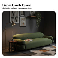 Clamped padding Sofa Nordic Design Upholstered Couch Wabi-Sabi Aesthetic Home Furniture for Homeowners, pairs, Living Room, Small Space, Office
