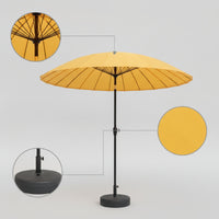 Outdoor Umbrella with 24 Ribs Sturdy Freestanding Umbrella with Base Large-Shade for Homeowners, Garden, Poolside, Backyard