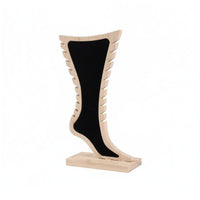 Stylish Design Bamboo Necklace Holder Long-Lasting Vertical Anklet Display Stand Multi-Slot Leg Shaped Jewelry Display for Dressing Table, Craft Fair