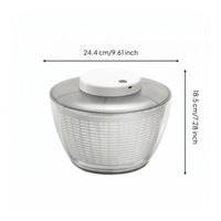 Transparent Bowl Electric Salad Dryer Perforated Basket Electric Vegetable Dryer Charging Port Food Prep Tool White Lid