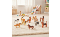 12 Pieces Painted Miniature Dog Figurines Compact Dog Figure Lovely Toy Dogs Active for Desk Decor, Diorama