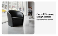 Nordic design Curved Armchair Light Luxury Single Sofa Minimalist Design Lounge Chair Soft Upholstery for Cafe Owners, Interior Designers, Office Workers, Reception Area, Bedroom, literary corner