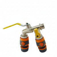 Threaded Inlet Two-Way Outlet Two-Way-Direction Hose Splitter Yard Hardware