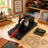 Manual Die Press Carbon Steel Die Cutting Press Burgundy Control Craft Tool