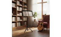 Folding Music Stand Foldable Design Adjustable Height Music Stand Large Panel Musical Instrument Accessory for Instrumentalists, Home Practice