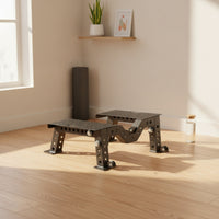 Gym Station with Wheels Adjustable Deadlift Station Portable Equipment for Athletes