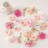 Flower Artificial Flowers for Wedding, Synthetic Material Embossed Flower Heads, Artificial Flowers for Home Decoration, Outdoor Festival Decor