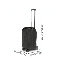 Folding Hand Cart with Bag Lightweight Foldable Grocery Cart Wear-Resistant Hand Truck with Bag for Shoppers, Travel, Apartment