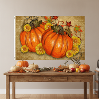 Thanksgiving Harvest Photography Backdrop Wall Tapestry for Indoor Decoration 150x90cm