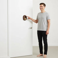 Decorative Entry Indicator Easy Install Door Chime No Drilling Oval Bell Long-Lasting Wood for Entryway, Fridge