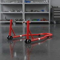 Motorcycle Repair Stand Adjustable Width Motorcycle Wheel Lift Stand Stable Support for Mechanics, DIY Enthusiasts, Circuit Practice, Winter Storage