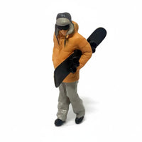 Collectible 1:64 Ski Figure Desktop Decoration Ski and Snowboard Miniature Refined Version for Collecting