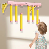Hanging Rods Wall-Mounted Reaction Coach USB Charging Hand Speed Test Toy Adhesive Pads Foam Rod Reaction Game Pastel Colors