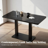 Takeaway Restaurant Table Thickened Tabletop Rectangular Dining Table Sturdy Construction Commercial Furniture for Cafe Owners, Dessert Shop, Eatery