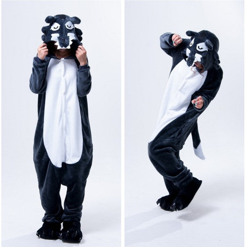 Unisex Animal Onesie Pajamas Flannel Sleepwear for Adults and Kids