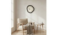 Irregular Wall Clock Decorative Analog Wall Clock Slim Clear Contrast for Minimalists, Living Room, Bedroom