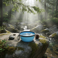 Portable Pet Travel Bowl Lightweight Foldable Double Pet Bowl for Dogs, Cats, Outdoor, Camping, Hiking